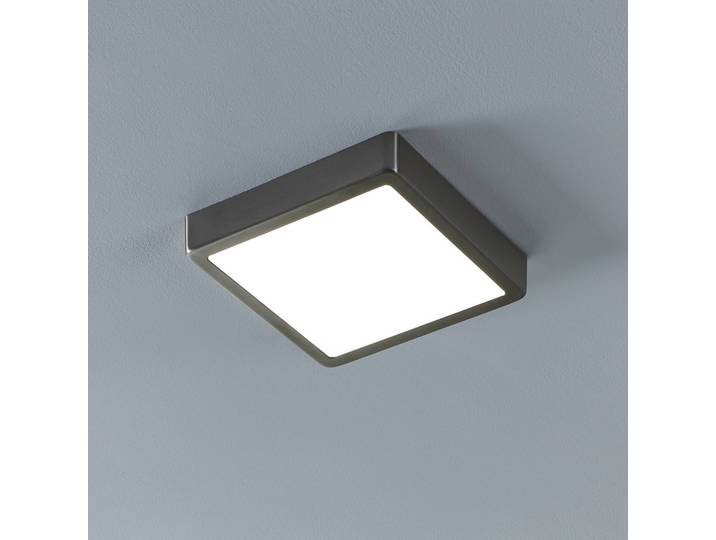 EGLO connect Smart Home Deckenlampe Connect Fueva-Z, dimmbar, alu / grau / zink, für Badezimmer, Metall, Smart Home Deckenlampe