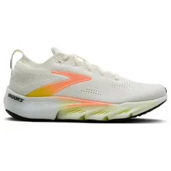 Brooks Damenlaufschuhe Glycerin Flex White/Peach/Nightlife, flexibler Laufschuh für Straße, Long Runs und Workouts - schwarzweiß / 40,5