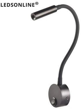 Uplift Treasures Flexible Gooseneck Clamp Wall Lamp LED Bedside Reading Light silver No Plug natural White 4000k