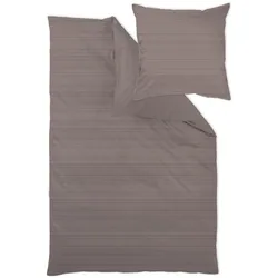 Curt Bauer Mako-Brokat Damast Bettwäsche Bente Kissenbezug einzeln 40x80 cm | chocolate - braun