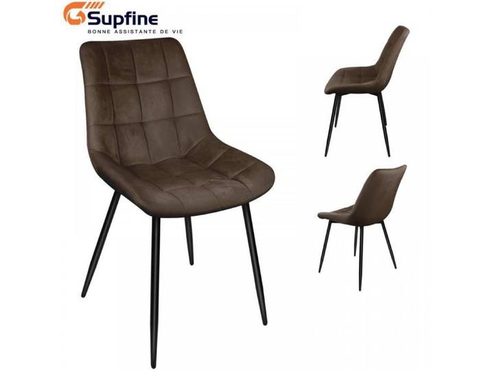 SUPFINE Chaise de Salle à Manger Rembourrage Haute Densité Intégré ensemble de 2 Chaises de Cuisine 50 x 39 x 88cm