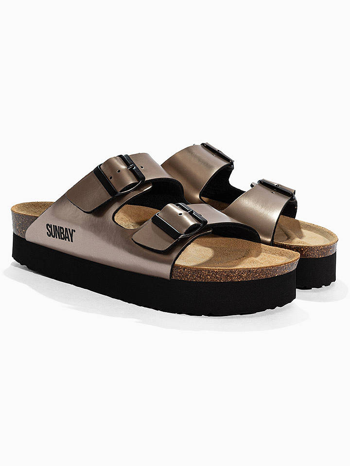 Sunbay Pantoletten "Edelweiß" in Gold - 40
