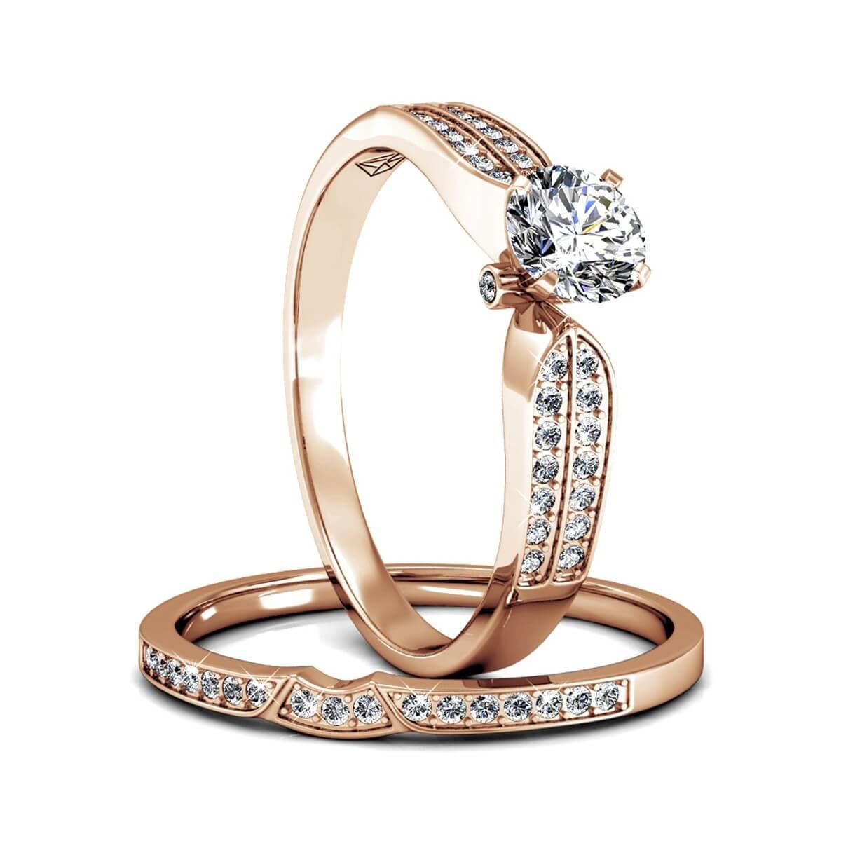 Kaiserin-Ring - Roségold und Kristall