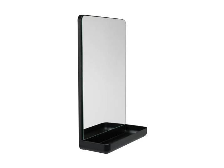 Design Letters Design Letters Miroir mural avec étagère Black