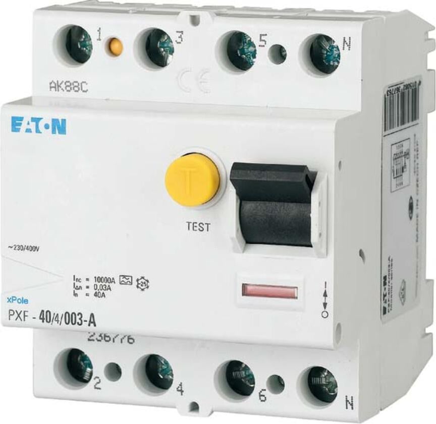 Eaton PXF-63/4/05-A FI-schakelaar, 63A, 4-polig, 500mA, Type A