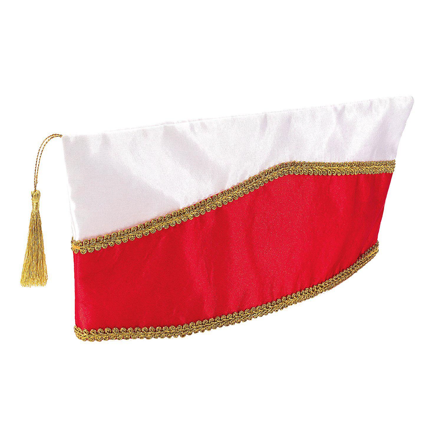 Komitee-Schiffchen, rot/weiß/gold
