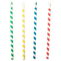 MONOUSO - Löffelhalme aus Sortiert Paper Ø8mm 21cm (100 Stück)