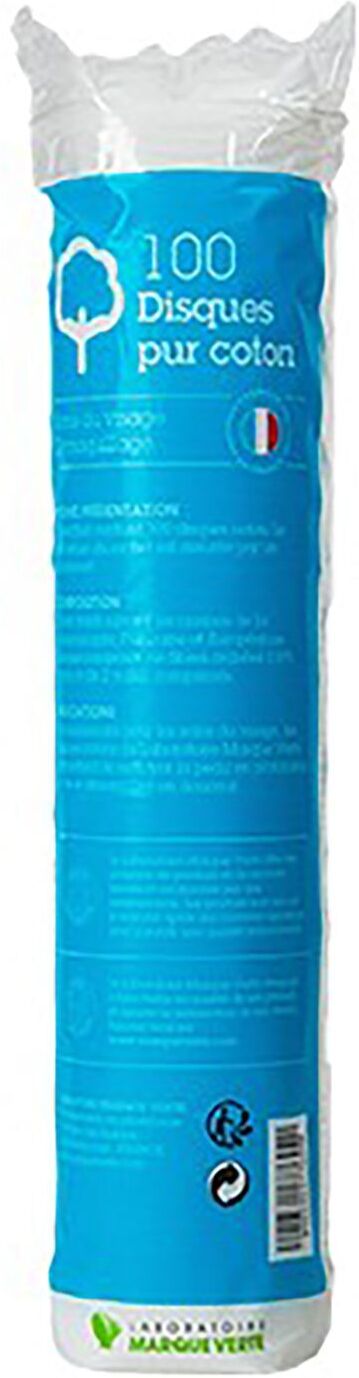 Marque Verte Disques Coton Sachet 100 Pièces