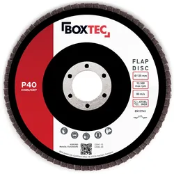 Fächerscheiben BRAUN 125mm Lamellenscheiben Schleifscheiben für Metall & Holz 10er Pack P40