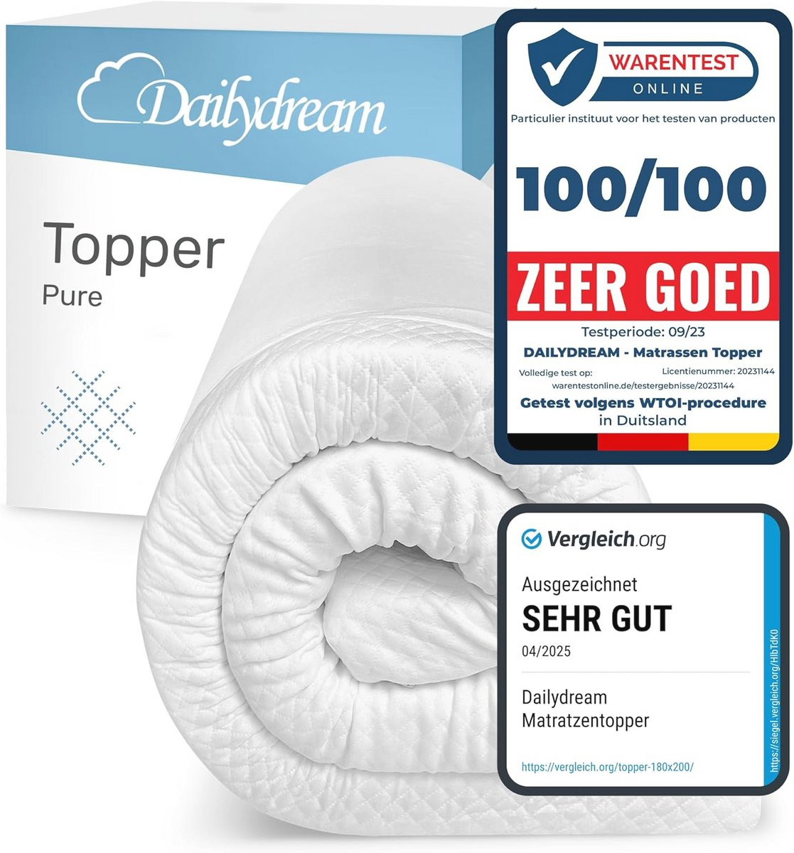 Visco-elastische matrastopper met geheugenschuim 140x200 cm