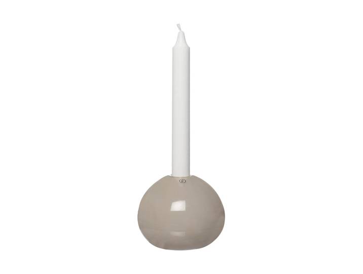 ERNST Bougeoir en verre Ernst Ø11 cm Beige