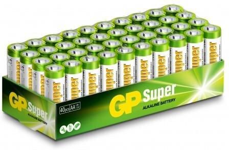 GP Super Alkaline AA LR6 1.5V Batteries - 40 Pack (15A)
