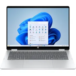 HP E14SWEA (14", 512 GB, 8 GB, US), Notebook, Grau, Silber