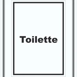 HB-Druck Toilette Aufkleber mit Text Klo WC hochkant A6 (105x148mm)