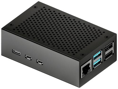 Joy-it RB-AlucaseP5-01B SBC-Gehäuse Raspberry Pi Aluminium Schwarz
