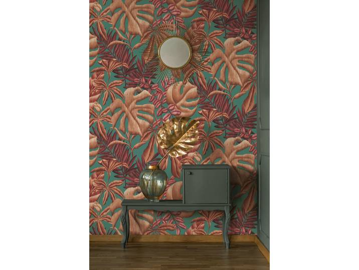 Vliestapete LIVING WALLS LIMITED – Green Jungle Fototapete , blau, B:1,59m H:0m L:2,8m, Vlies, Tapeten, Vliestapete, Dichtes Dschungelmotiv mit lebendigen grünen Blättern