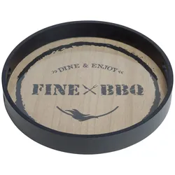 Tablett BBQ in Braun/Schwarz