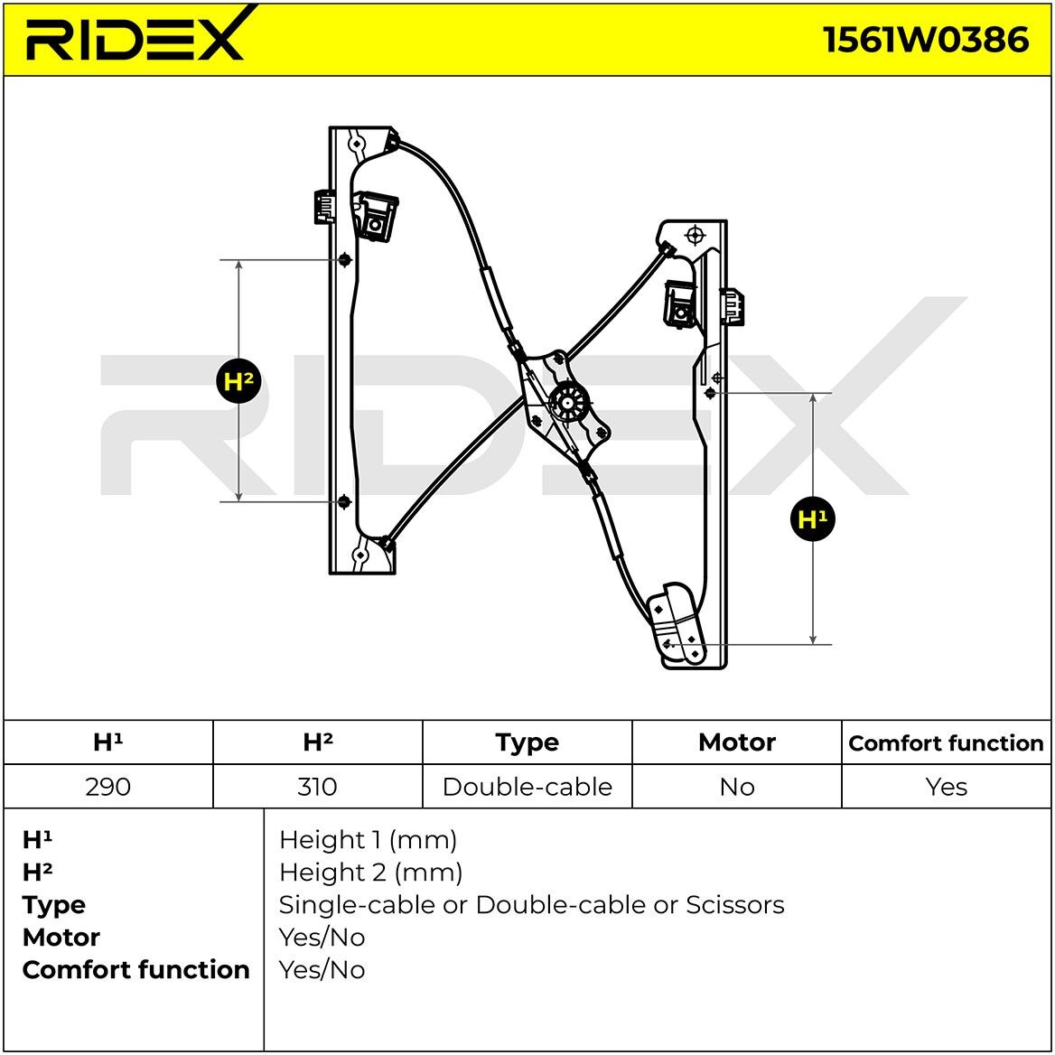 RIDEX 1561W0386 Window regulator