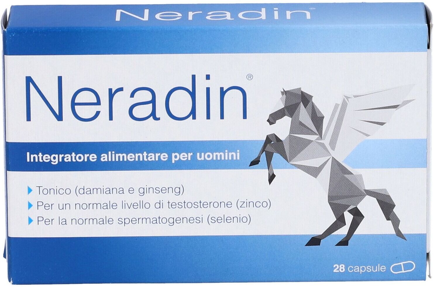 PHARMASGP GmbH Neradin, Integratore Alimentare per Livelli di Testosterone, 28 Capsule