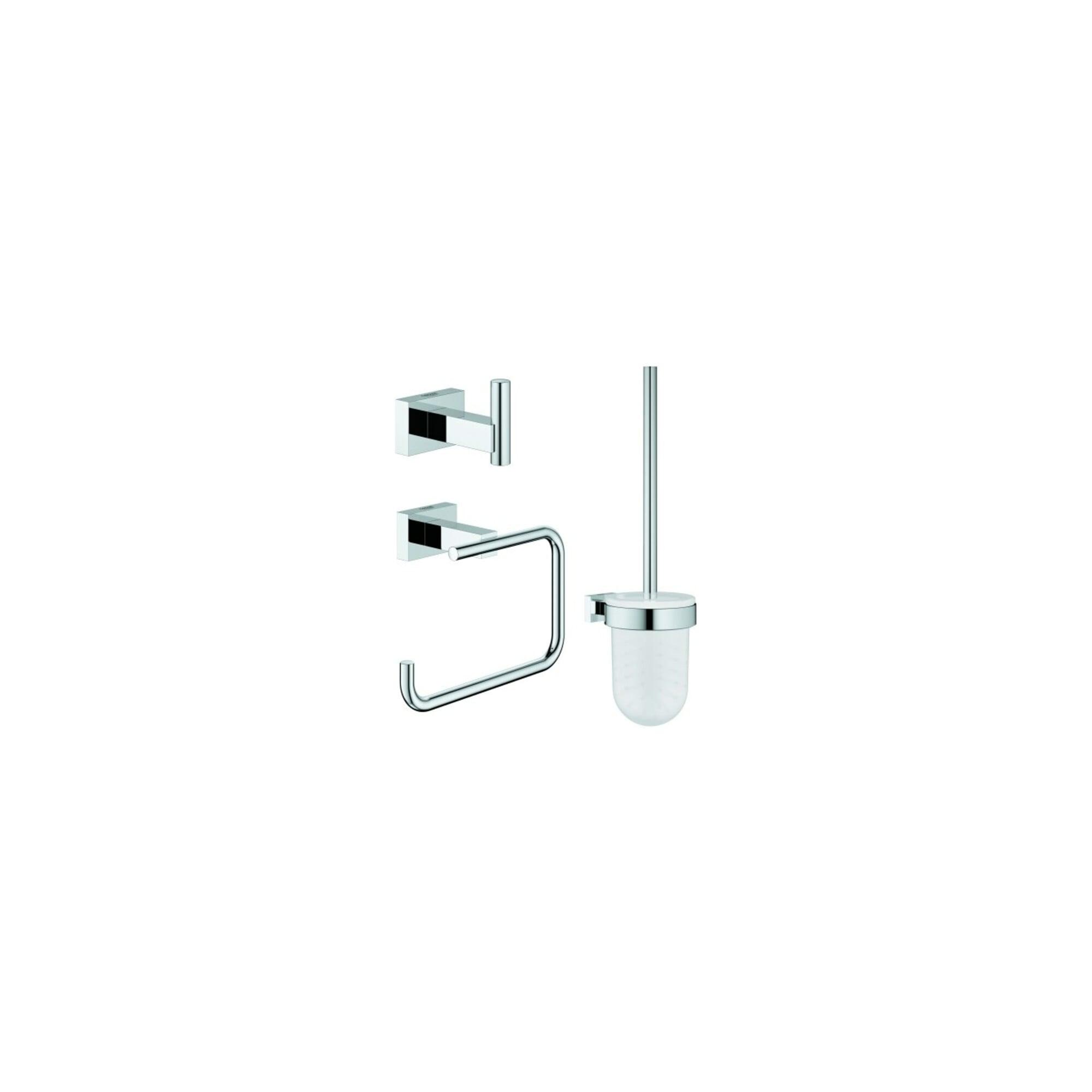 Grohe WC-Set Essentials Cube 3 in 1, verdeckte Befestigung, chrom (40757001)
