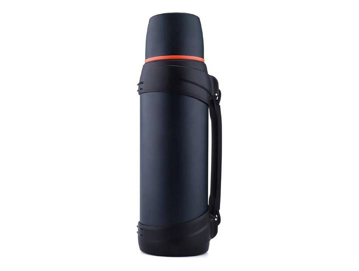 LuxusKollektion Isolierkanne Thermoskanne Edelstahl Doppelwand 2 Becher Camping 2500 ml Dunkelblau