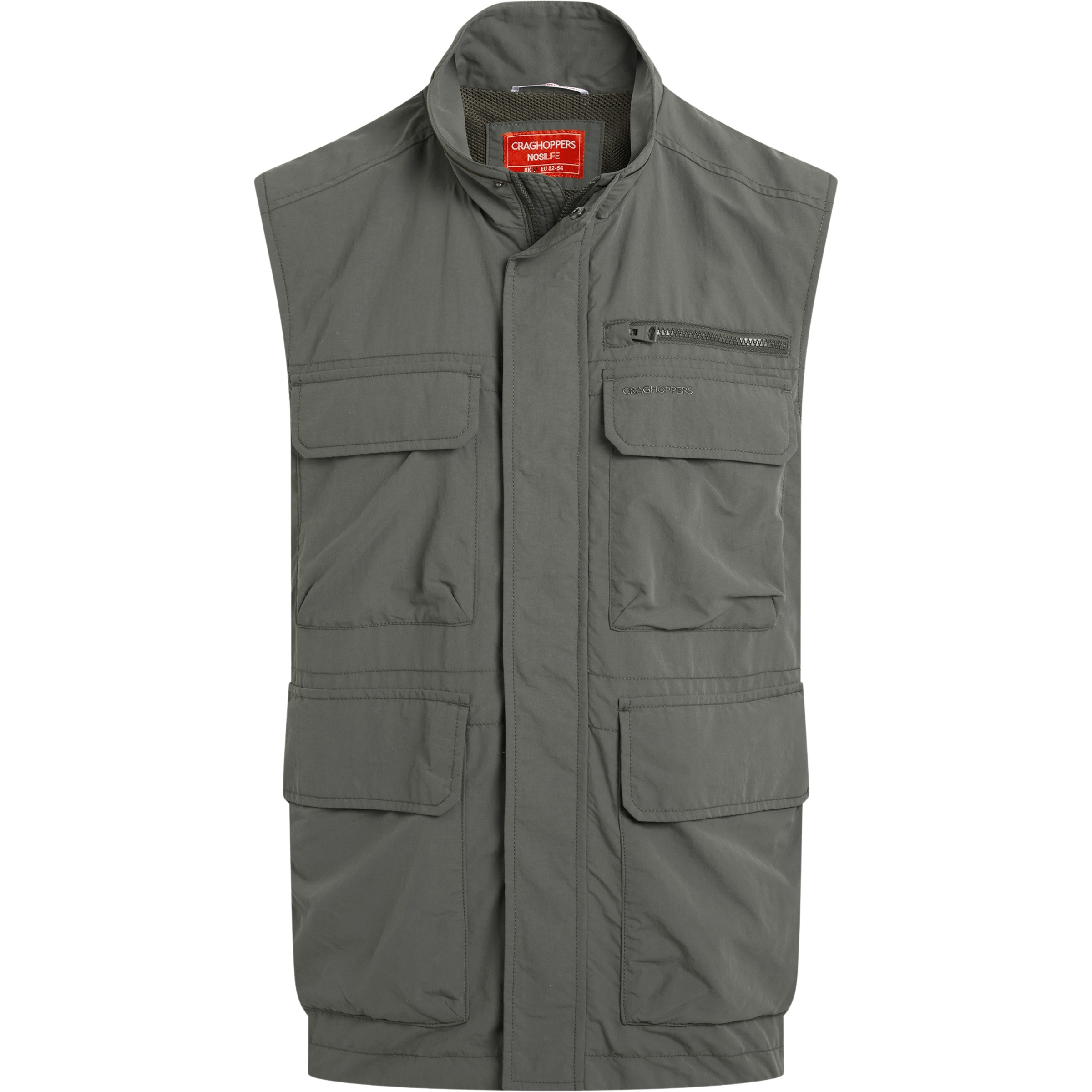 Craghoppers Nosilife Adventure V Weste Herren Softshellwesten oliv Größe S Camping Elastisch
