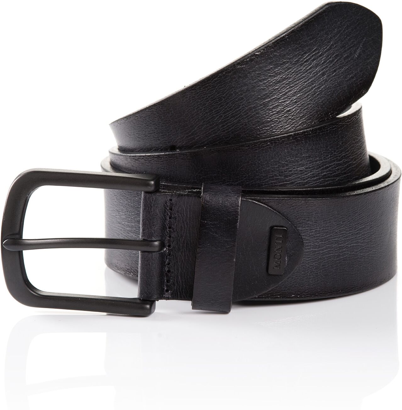 Ledergürtel MONTI "DALLAS", Herren, Gr. 105, schwarz, Rindsleder, unifarben, Gürtel Ledergürtel, mit starkem Kontrast