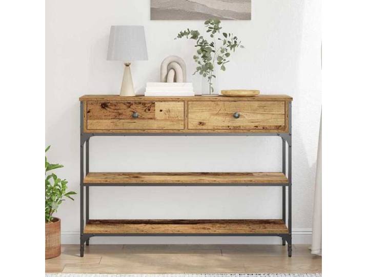 Promo printemps Table console - SHELD - Armoire d'entrée - Pour salon - Bois ancien 72 5x25x75cm Bois d'ingénierie M3598801