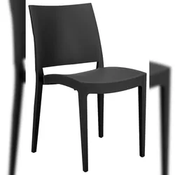 METRO PROFESSIONAL Stapelstuhl Iluna, Kunststoff, schwarz