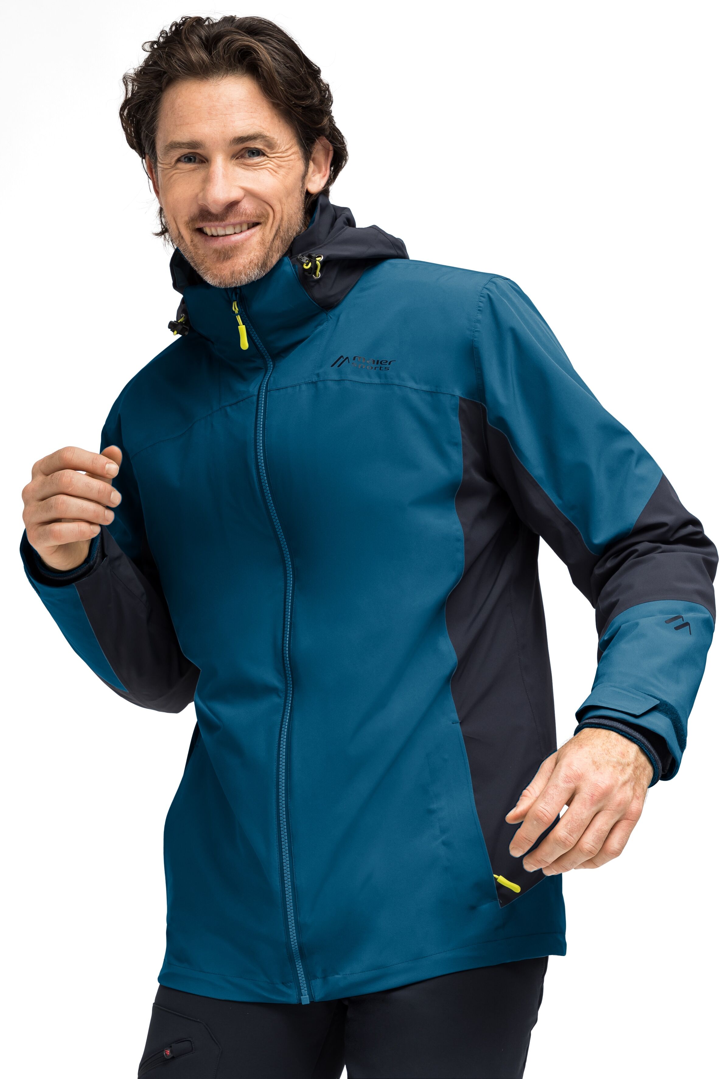 3-in-1-Funktionsjacke MAIER SPORTS "Ribut M", Herren, Gr. 29, blau (nachtblau), Außenjacke: 100% Polyester. Innenjacke: 100% Polyamid, Jacken 3-in-1-Funktionsjacke, funktionale Doppel-Jacke für Wanderungen und Ausflüge