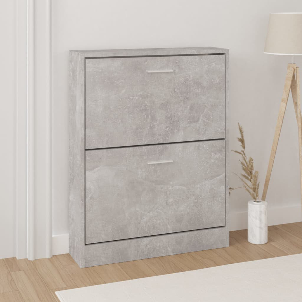 Latitude Run Shoe Cabinet 59x17x81 cm Engineered Wood Light Grey 6