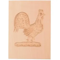 Städter Springerle-Model Hahn, Holz-Prägeform, Plätzchenform, Spekulatiusform, Holz, 6 x 8 cm, 847064