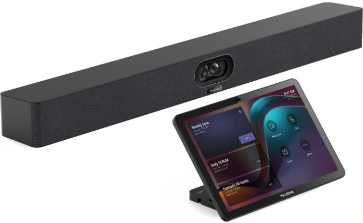 Yealink MeetingBar A40 + CTP25 Barre vidéo 4K intelligente avec contrôleur tactile, idéale pour les salles de conférence de petite et moyenne taille.