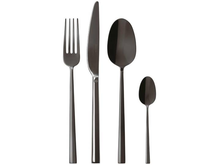 Sambonet Besteckset, Schwarz, Metall, 24-teilig, DIN EN ISO 14001, DIN EN ISO 50001, DIN EN ISO 9001, Besteck, Besteck-Sets