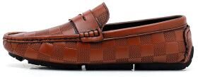 LightInthebox Men's Faux Leather Tan Slip-On Loafers, Fashionable and Versatile, Perfect for Resort Evenings and Relaxed Evenings