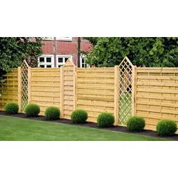 Sichtschutzzaun 90 x 180 cm – Sichtschutz aus druckimprägniertem Kiefer/Fichte – massiver Holzzaun in Flechtoptik – idealer Zaun für Garten & Terrasse