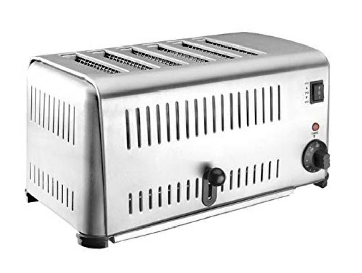 Lacor 69296 Buffet-Toaster für 6 Brotscheiben 3240 W Aus lebensmittelechtem Edelstahl gefertigt; hohe Korrosionsbeständigkeit und Haltbarkeit im täglichen Gebrauch