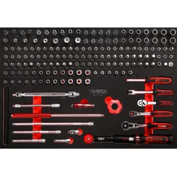 KS TOOLS 1/4" Steckschlüssel-Satz in Schaumstoffeinlage 169tlg. - 811.0169