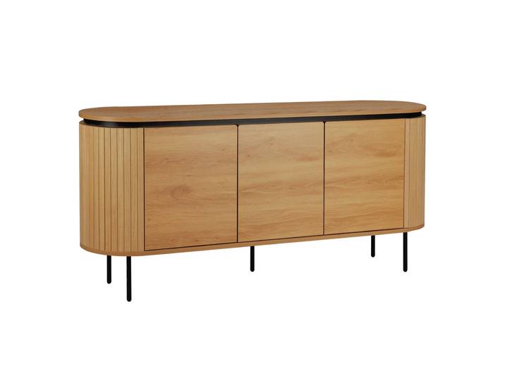 Sideboard in Holzoptik, 3 Türen, 160 cm