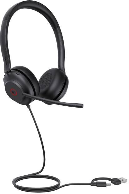 Yealink UH35 Duo Teams Casque filaire USB A et C certifié Teams, deux écouteurs et double micro à suppression de bruit