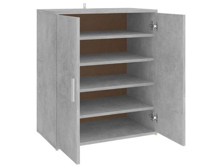Bonne qualité - Armoire à chaussures - BONNIE - Commode à chaussures Gris béton 60x35x70cm - Bois d'ingénierie - Meuble d'entrée