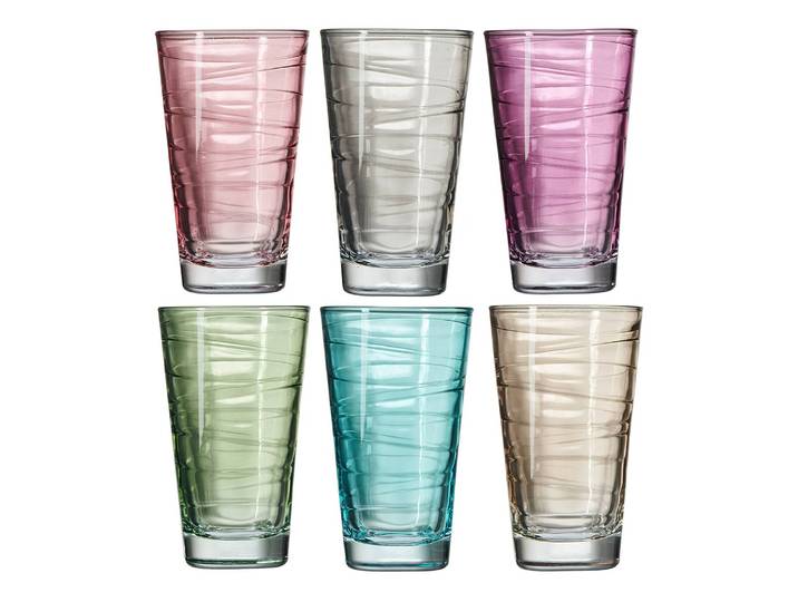Verres - Lot de 6 8 x 13 x 8cm Multicolore