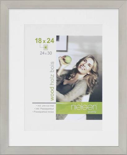 Nielsen Design 8988010 Bilder Wechselrahmen Papierformat: 24 x 30cm Silber