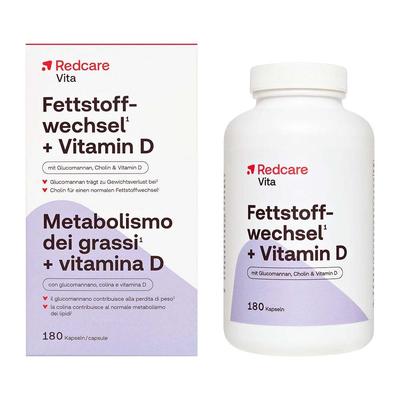FETTSTOFFWECHSEL+Vitamin D Redcare Kapseln 180 St
