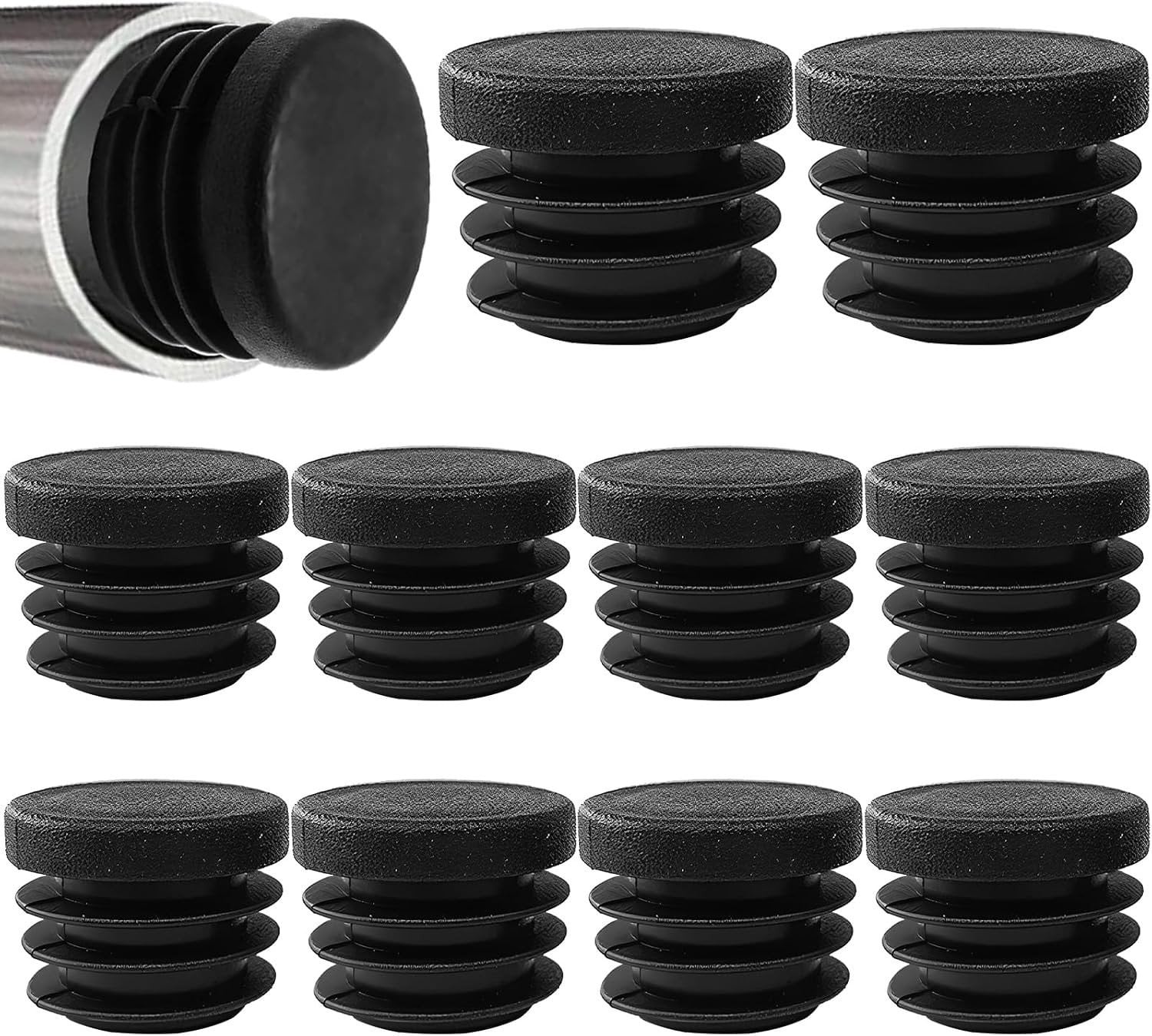 Set van 10 ronde lamellenstoppen van 22 mm voor meubels en decoratie