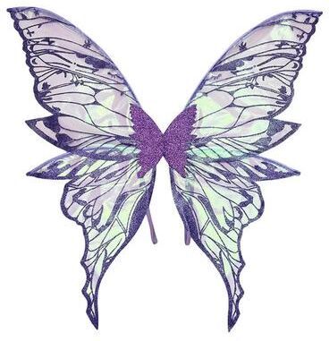 Inspired Living Enchanted Sparkle Adult Fairy Wings Butterfly Costume Wings For Cosplay And Halloween a10 80x80cm