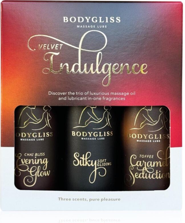 BodyGliss Velvet Indulgence Travel Edition huile de massage à base de silicone coffret cadeau