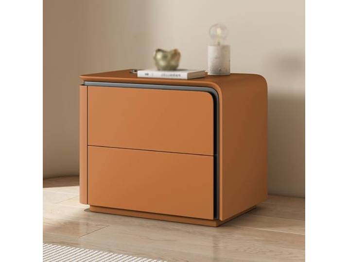 Nachttisch, Beistelltisch, Nachttisch, Schlafzimmer(Orange,45x40x50cm)