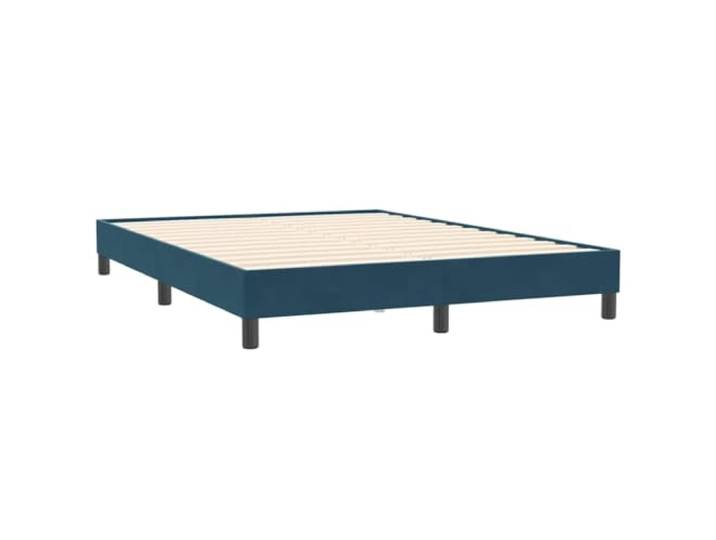 PUGYNBK Bettgestell aus Samt, Dunkelblau, 160 x 210 cm Lattenrost, stabile Füße, ohne Matratze, für Schlafzimmer