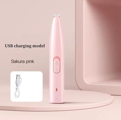 Inspired Finds USB Rechargeable Pet Paw Trimmer With Quiet Precision Blades For Cats & Dogs usb Pink